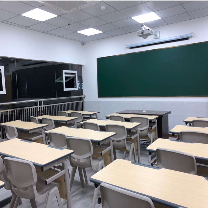 育才学生学习桌椅双人桌套装组合