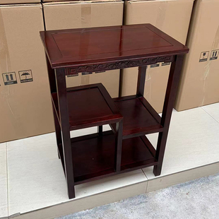红木茶几边几茶边柜中式花梨木茶水架实木鸡翅木小茶桌置物架角几