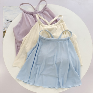 绝美瑜伽背心带胸垫夏季网纱吊带普拉提运动美背一体杯健身上衣女