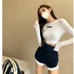 运动短裤女三分裤紧身健身服瑜伽裤收腹提臀夏季训练跑步骑行黑色