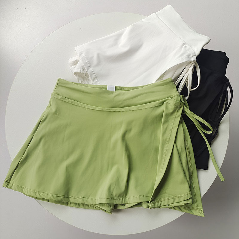 网球半身裙含内衬速干健身防走光运动瑜伽短裙开叉蝴蝶系带新款,运动服/休闲服装,运动中长裤／短裤,淘宝优惠券,粉丝福利购,淘宝优惠卷