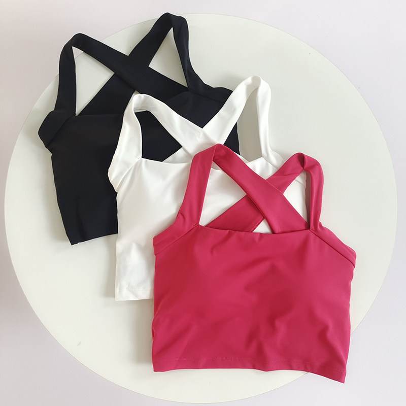 性感扭结运动内衣女一体式交叉美背防震聚拢瑜伽跑步训练健身背心,运动服/休闲服装,运动文胸,淘宝优惠券,粉丝福利购,淘宝优惠卷