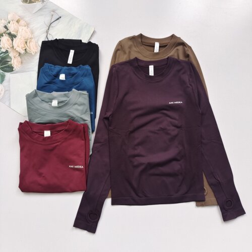 秋冬美拉德~绝美显瘦紧身跑步专业锻炼运动健身服瑜伽上衣长袖T恤