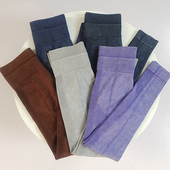 秋冬款 女保暖高弹牛仔提臀瑜伽健身裤 双腰头高腰收腹运动长裤 新款