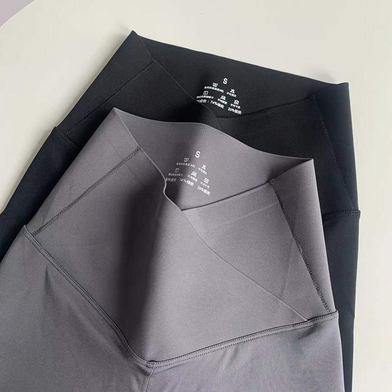 春秋款鲨鱼皮外穿打底健身裤瑜伽运动健身裤提臀显瘦九分裤
