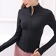 秋冬立领修身 健身房速干显瘦上衣女透气跑步瑜伽服外套 拉链长袖