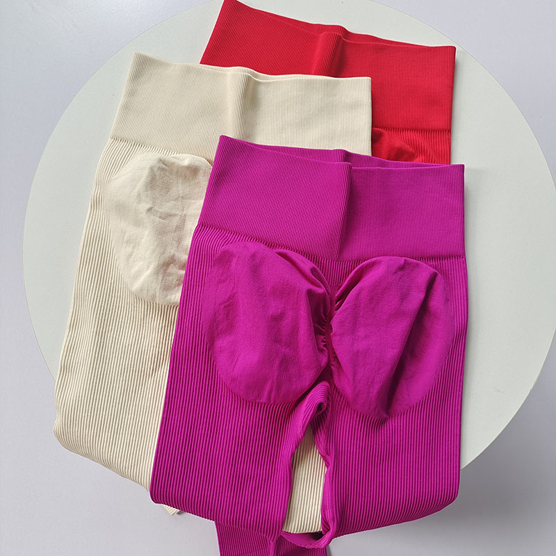 紧身高腰提臀无缝健身裤高弹长裤