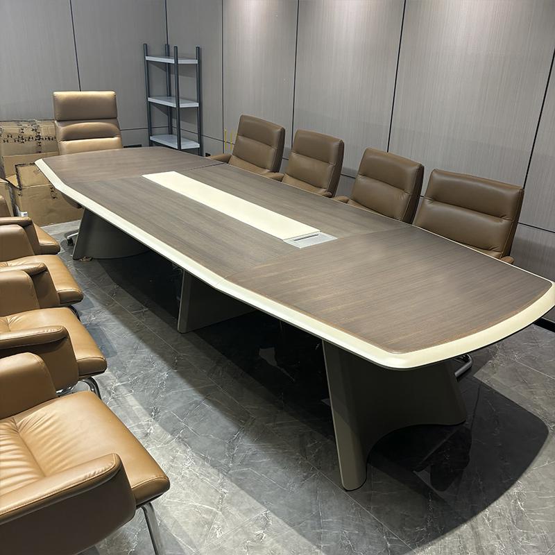 高档会议桌桌新大型办公室中式简约长桌会议室组合现代桌椅接待
