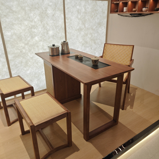 阳台茶桌椅组合极简茶台侘寂风宋氏现代简约美学小户型家用茶台