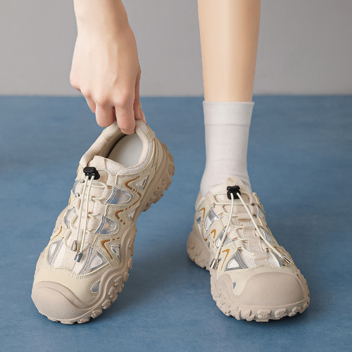 奥古狮登户外徒步登山鞋女2026春秋新款女鞋丑萌老爹鞋防滑运动鞋