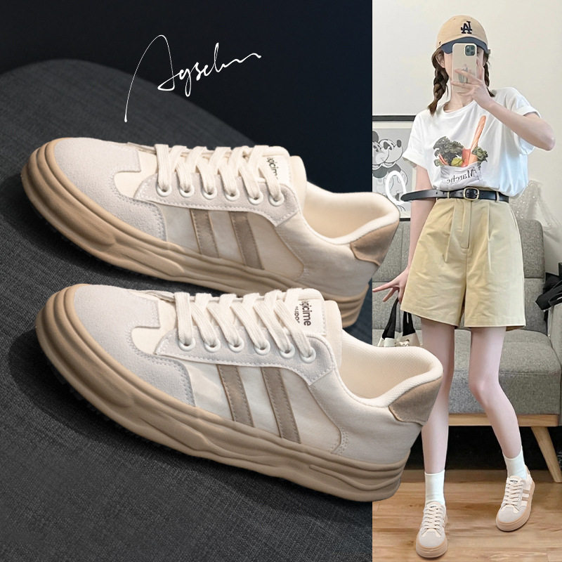 奥古狮登德训鞋女2023新款夏季厚底高级感百搭配裙子超火阿甘休闲