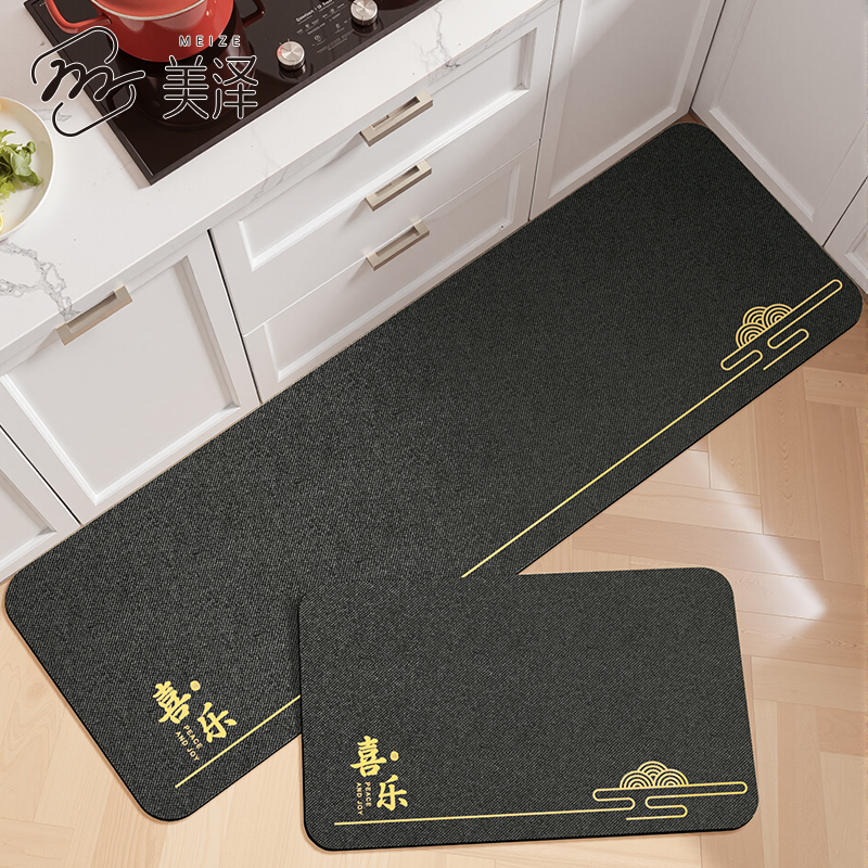 厨房防滑防油地垫2025新款硅藻泥