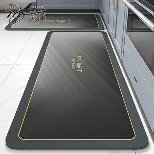 厨房地垫防滑防油可擦免洗脚垫防水吸油软硅藻泥吸水防脏专用地毯