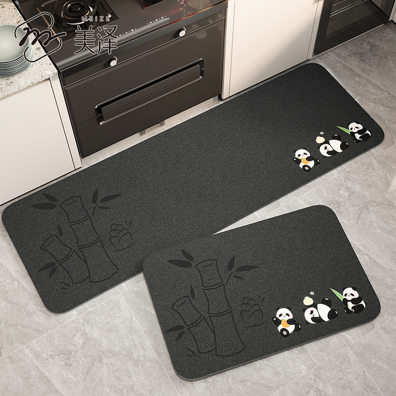 厨房地垫2026新款防滑防油l形地毯免洗可擦脚垫拐角硅藻泥吸水垫,居家布艺,厨房地垫,淘宝优惠券,粉丝福利购,淘宝优惠卷
