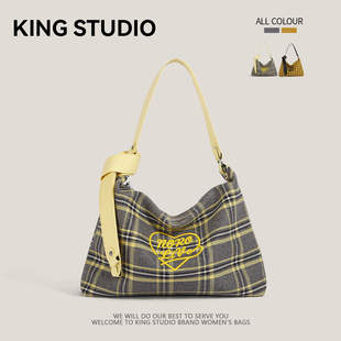 休闲大容量帆布包包女2026新款通勤单肩斜挎包大学生上课包托特包