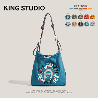 ballchain日系刺绣马环保袋