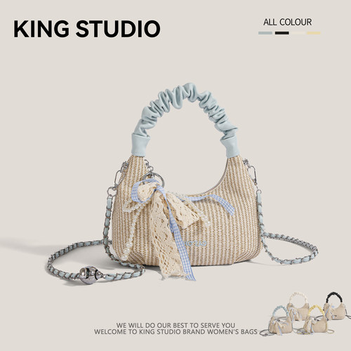 超火小众撞色包包链条单肩斜挎包