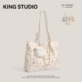 小众涂鸦包包女2025新款 时尚 学生上课通勤百搭单肩包大容量托特包