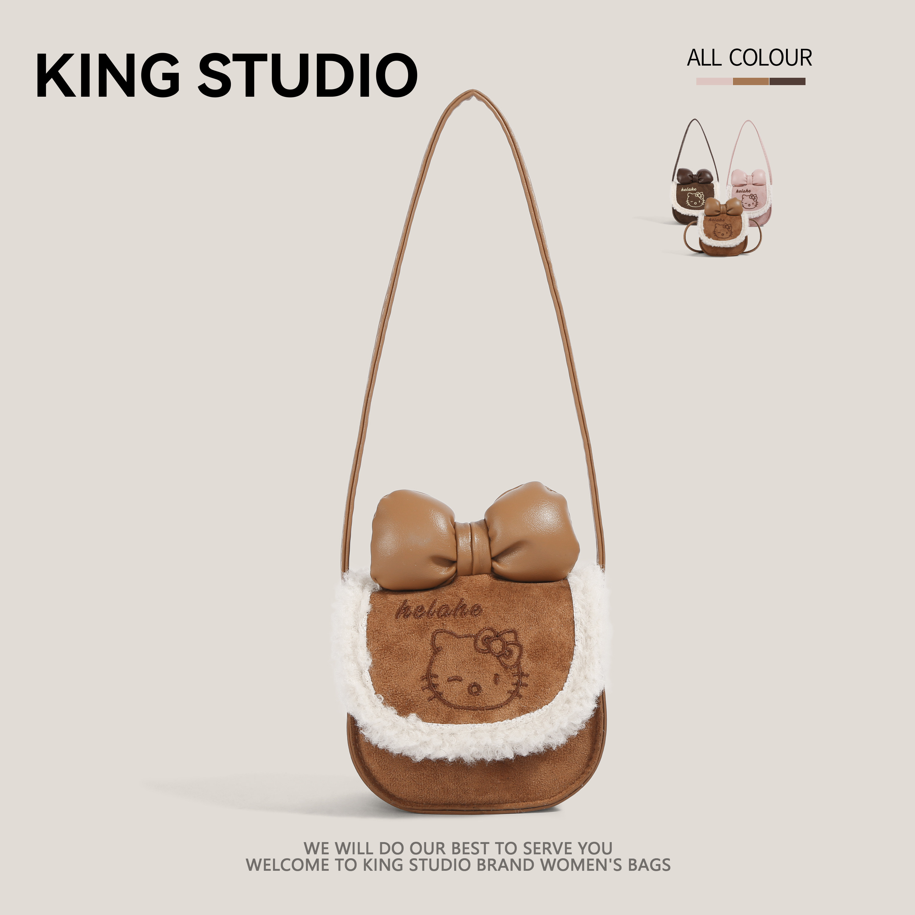 可爱HelloKitty迷你包包女2026新款潮卡通凯蒂猫毛绒包单肩斜挎包,箱包皮具/热销女包/男包,通用款女包,淘宝优惠券,粉丝福利购,淘宝优惠卷