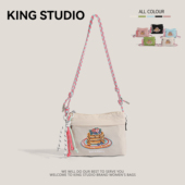 日本ball chain环保购物袋刺绣尼龙包迷你手提袋手机包单肩斜挎包