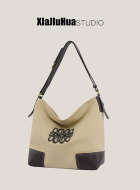 下酒话DrinKing帆布包包女2025新款潮时尚单肩包百搭大容量斜挎包