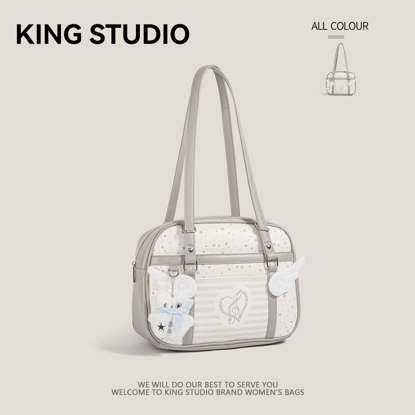 原创小众天使制服包原宿学院日系少女手提包大容量通勤单肩双肩包