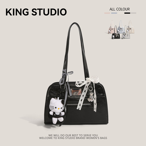 甜美蝴蝶结蕾丝双肩包女托特包