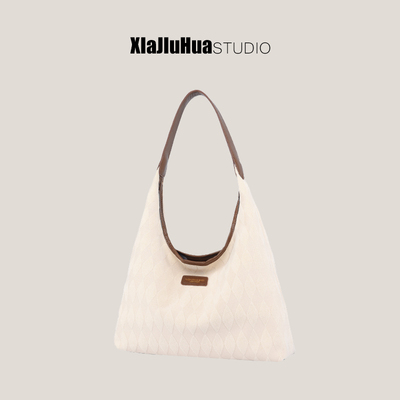 下酒话DrinKing菱格单肩托特包