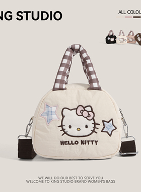 可爱HelloKitty手提包女2026新款卡通凯蒂猫少女云朵包单肩斜挎包