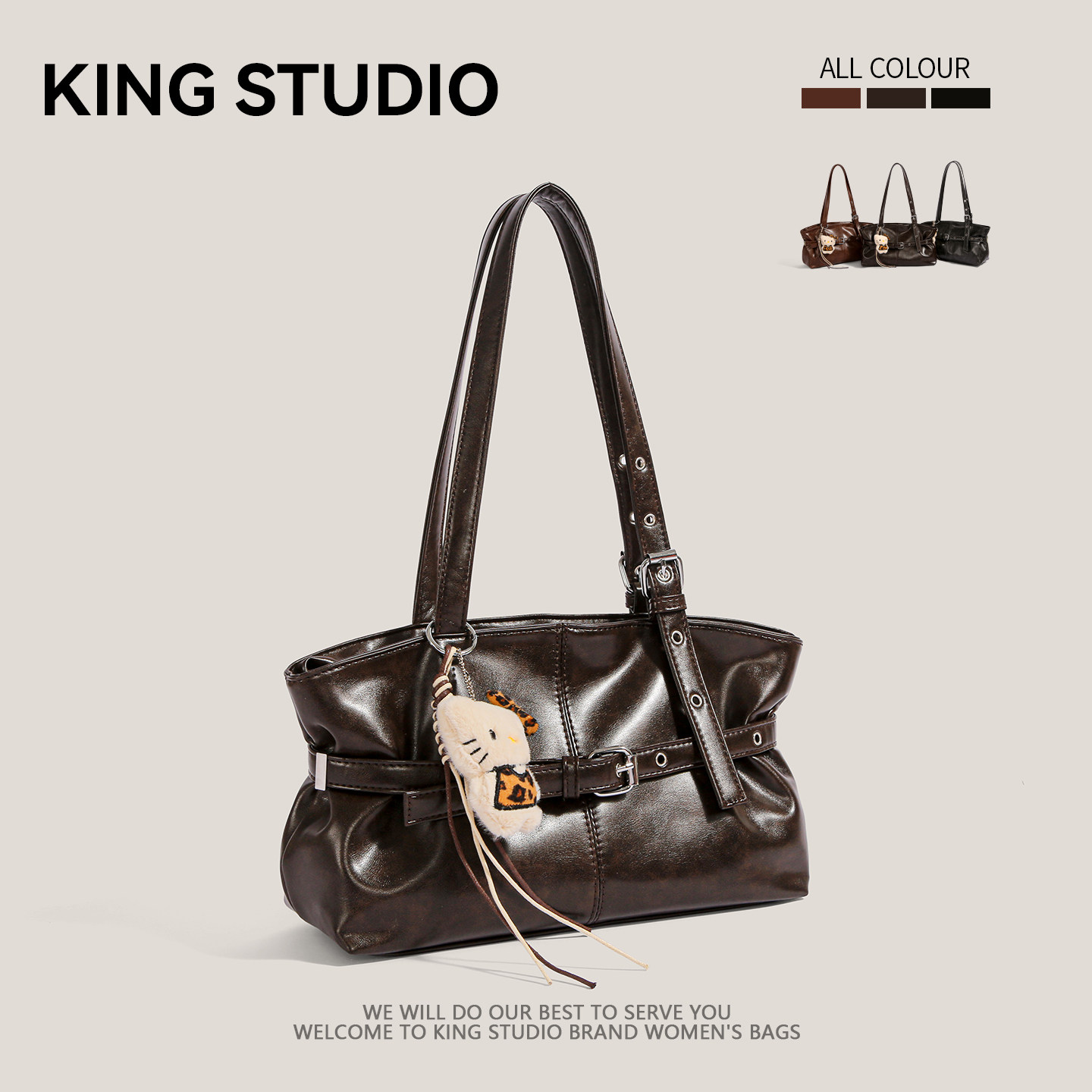 美拉德复古腋下包包女2025秋冬新款时尚百搭小众托特包简约单肩包