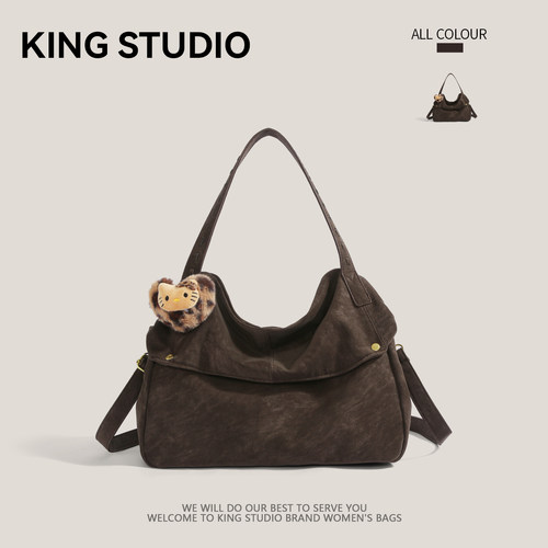 大容量松弛感美拉德风托特包女