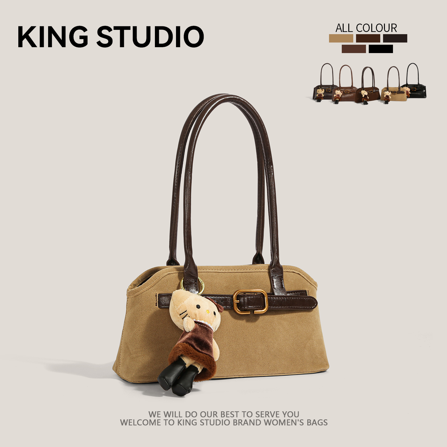 高级感复古磨砂包包女时尚手提包