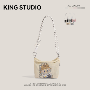 日本ball chain环保购物袋刺绣拉布布迷你手提袋单肩斜挎包手机包