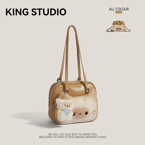 可爱烤面包小猫托特多功能双肩包