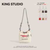 日本ball chain环保购物袋刺绣尼龙包迷你手提袋单肩斜挎包手机包