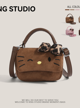 可爱hellokitty包包女2025新款潮卡通凯蒂猫百搭单肩斜挎包小方包