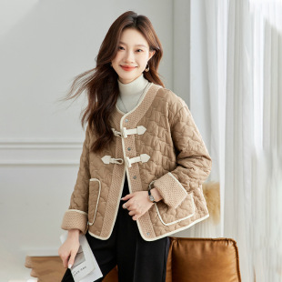 法式薄棉服女冬季2024年新款女款初冬棉衣夹棉外套冬装轻薄小棉袄