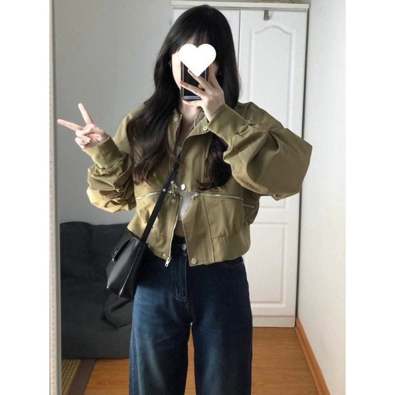 棒球服外套女春秋2024新款设计感小个子冲锋衣飞行员夹克短款上衣