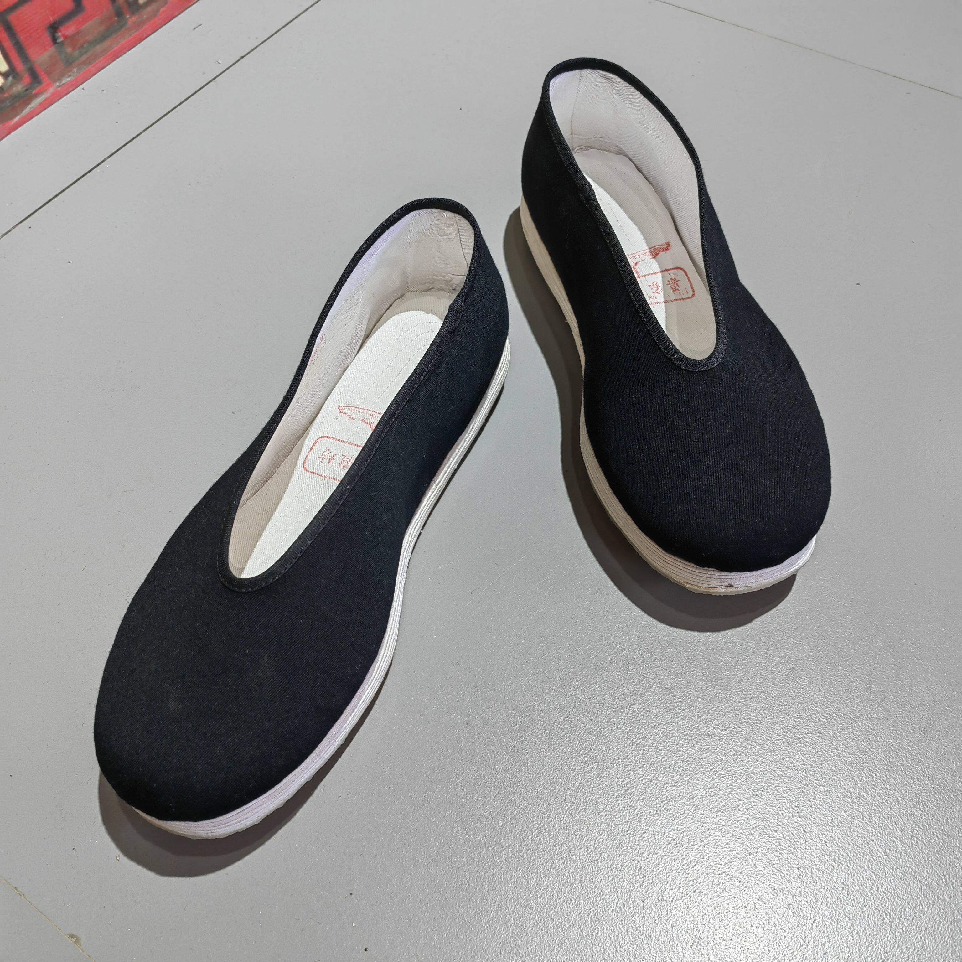 精品布鞋升级加厚麻绳手工纳千层底礼服呢圆口布鞋中老年传统缝制