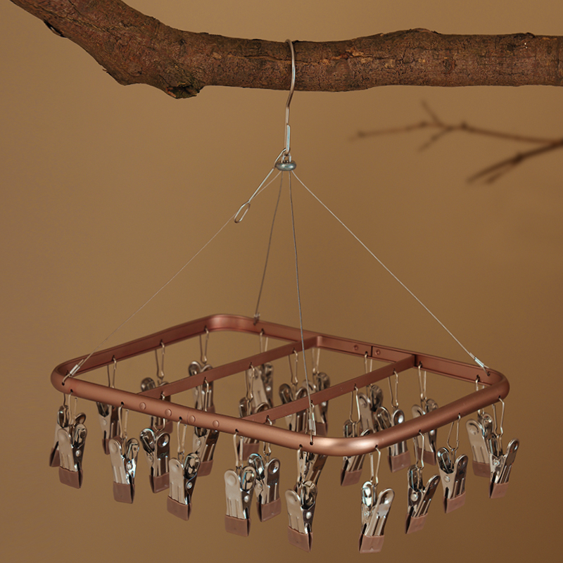 防风挂钩铝合金晒架晾袜子神器