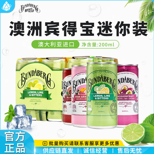 宾得宝气泡水200ml罐装风味饮料