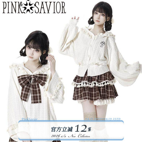 针织加绒短外套棕色格纹俏皮减龄