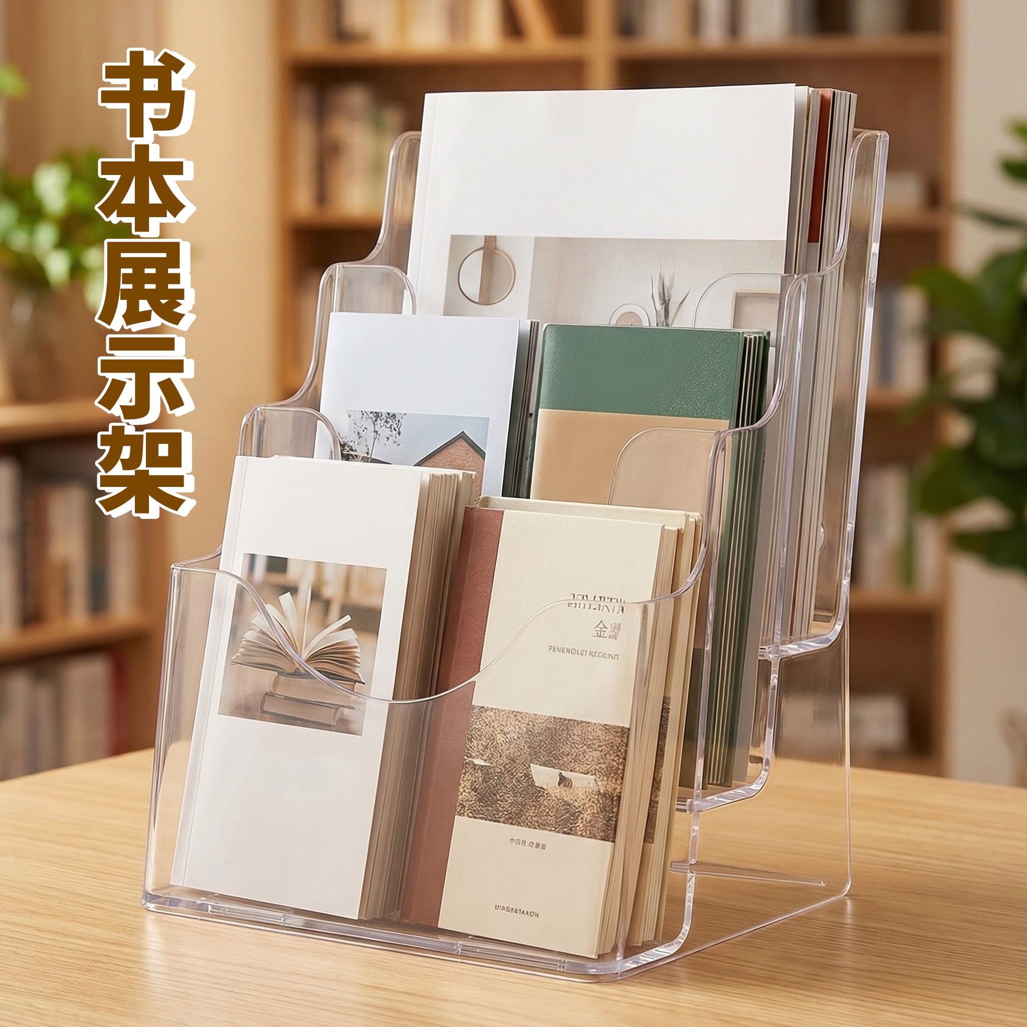 亚克力书本展示架宣传册展示架图片