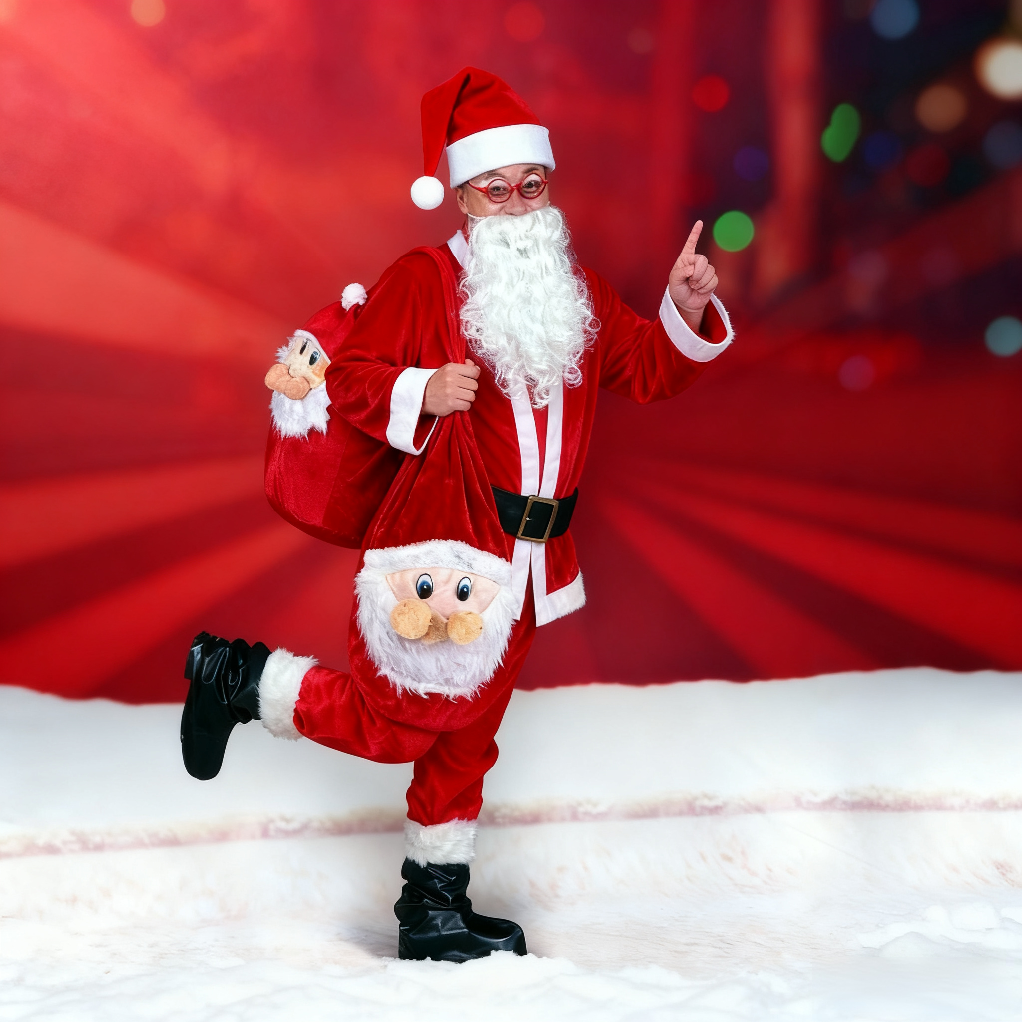 圣诞老人服装男衣服套装