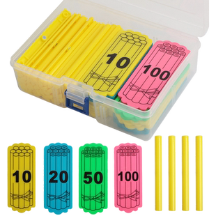 一年级教学教具磁性小棒数学教师用二年级小学生磁力棒磁吸套装全套正方体小棒贴黑板磁铁老师计数片棒学具盒