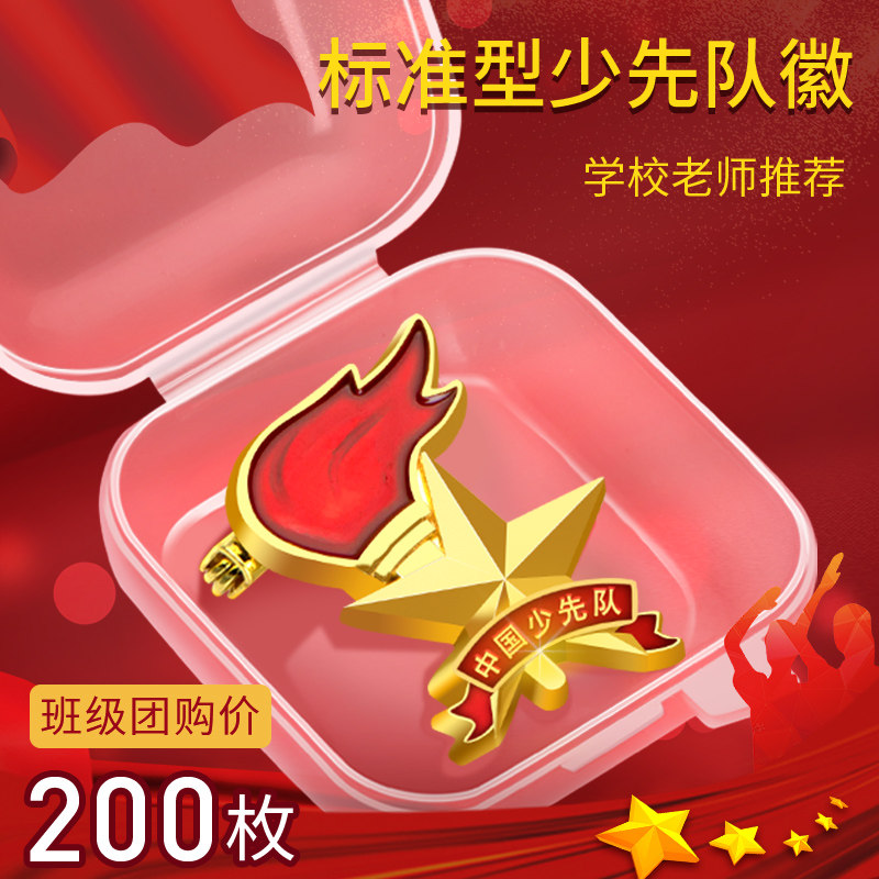 中国少先队队徽小学生别针少先队员磁铁新款标准型学校安全强力磁扣先