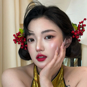 水舞U2257仿真红果发财果冬青仿真花敬酒服新娘婚礼发饰配件道具