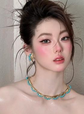水舞D1228复古串珠锁骨链设计感小众配饰女气质轻奢颈链项链