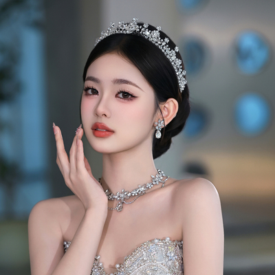 水舞A5331闪钻简约公主风水钻王冠头饰新娘皇冠婚纱摄影婚礼发饰