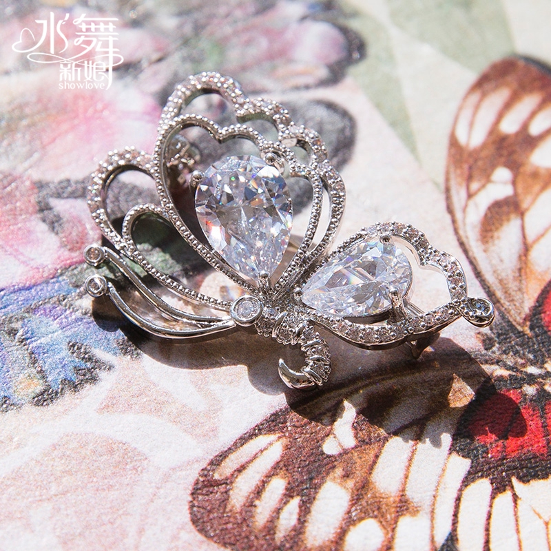 Broche femme en Zircon diamant - Ref 1187870 Image 3